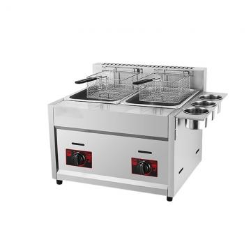 Contact Supplier Chat Now! 2 Baket Double Tanks Kitchen Use Stainless Steel Commercial LPG Gas Deep Fryer for Restaurant